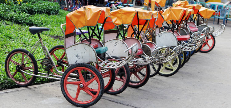 Cyclo local au Vietnam