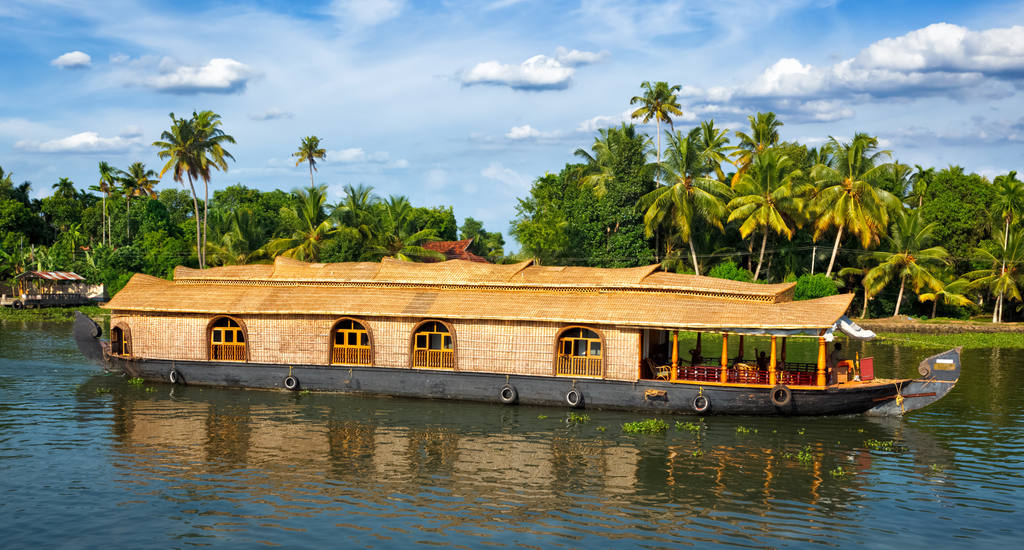 Explorer les backwaters du Kerala sur une péniche traditionnelle à Kerala
