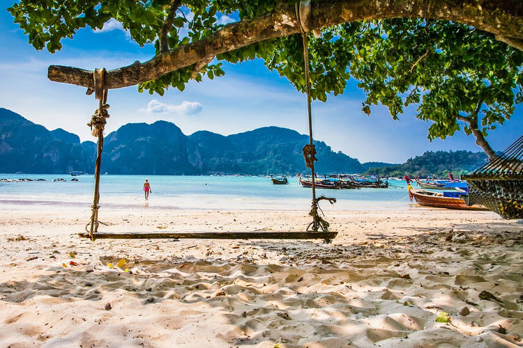 Plage aux îles Phi Phi