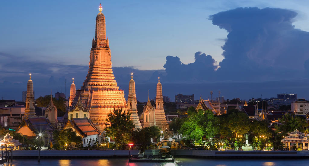Panorama sur le temple Wat Arun