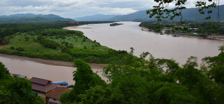 Le triangle d'or depuis la vue de Chiang Rai