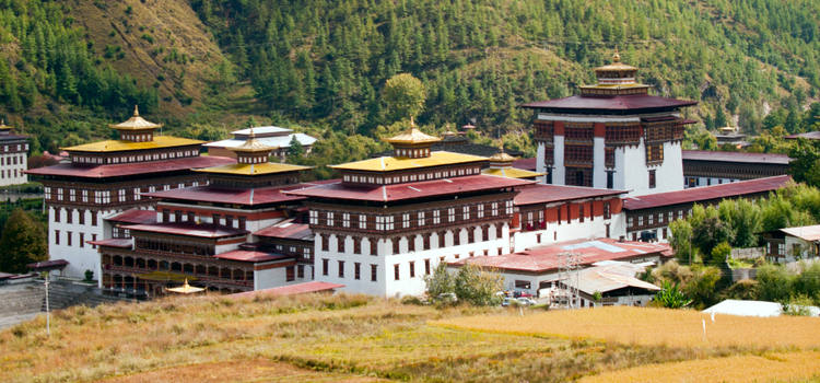 Vue sur Tashichho Dzong
