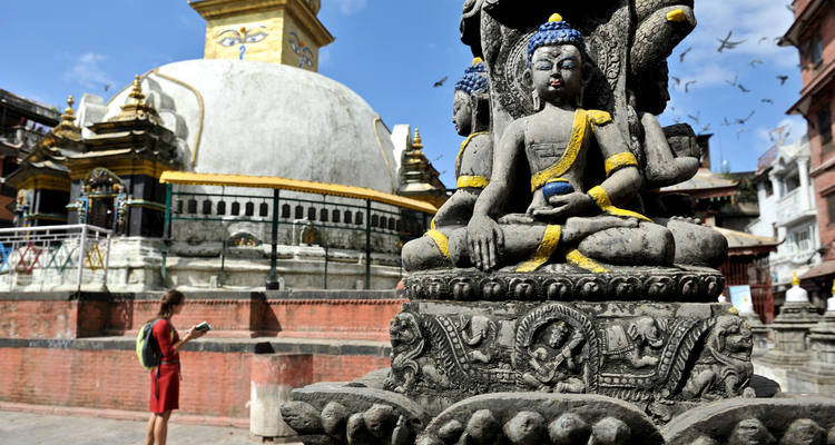 Le stupa de Swayambhunath (temple des singes)