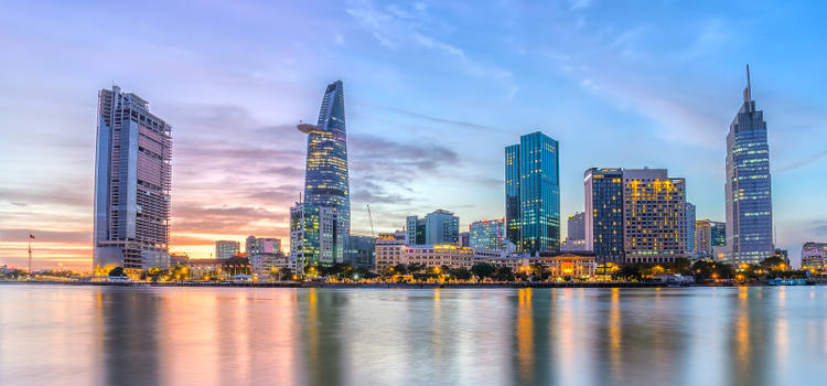 Un coin de vue sur la ville de Hô Chi Minh-Ville