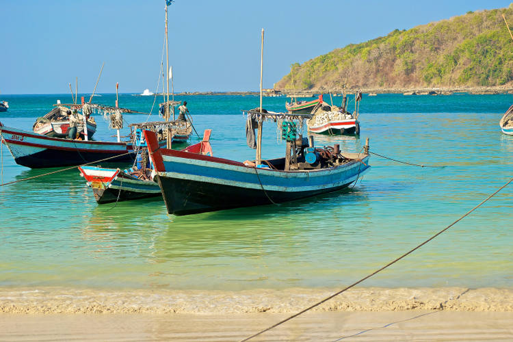 Plage de Ngapali en Birmanie
