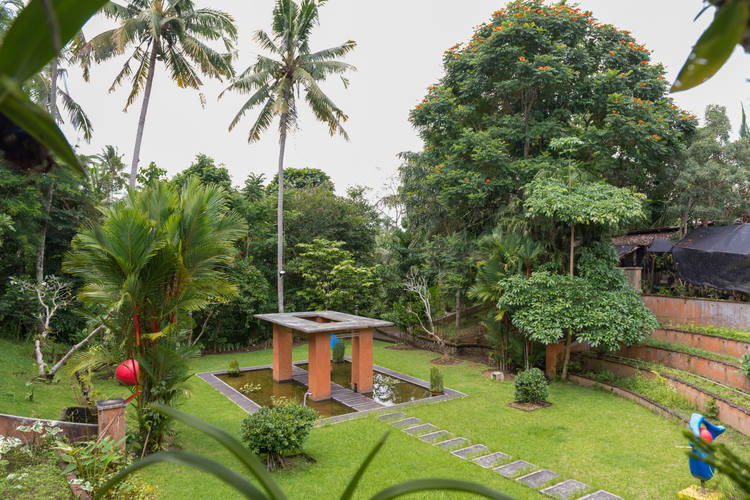 Vue du jardin botanique à Bali